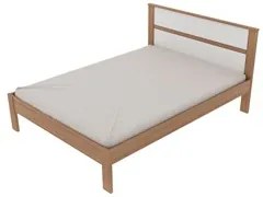 Cama de Casal Madeira CM8005 Amêndoa/Branco - Tecno Mobili