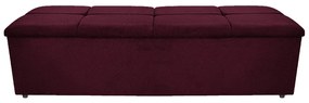 Calçadeira Munique 160 cm Queen Size Suede Bordô - ADJ Decor