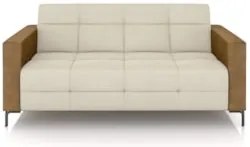 Sofá 2 Lugares 160cm Pés Metálicos Sallin Veludo Bege/Camel Z08 - Mpoz