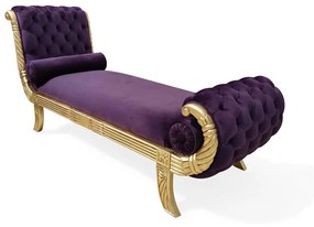 Recamier de Luxo Detalhe Capitonê Madeira Maciça Design de Luxo Peça Artesanal