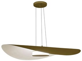 Pendente Floppy Ø80X76X12Cm Led 43W Bivolt - Usina 19830/80Led - Esp (CP-M - Champanhe Metálico, 3000k)