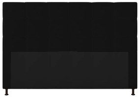 Cabeceira Stambul Para Cama Box Queen 160 cm Corino M11 - D'Rossi - Preto
