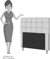 Cabeceira Cama Box Casal 140cm Luna Sintético Bege Z51 - Mpozenato