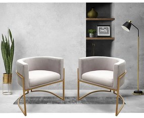 Poltrona Decorativa Base Metal Bronze Luna Veludo Turqueza - Sheep Estofados - Veludo Turquesa