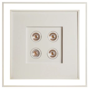 Embutido Bore Pro 62X62X11Cm 04Xpar20 Led 49,2W Bivolt | Usina 19202/6... (BT - Branco Texturizado, 4000k)