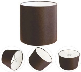 Cúpula Abajur Cilíndrica Cp-8008 Ø20x25cm Café