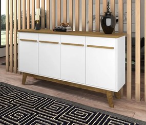 Aparador Buffet Opala Cinamomo Com Branco – Bechara Móveis
