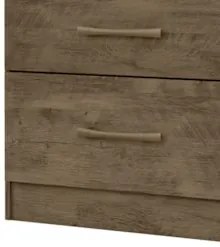 Cômoda Para Quarto 61cm Com 4 Gavetas Miriad Castanho Wood Z17 - Mpoze