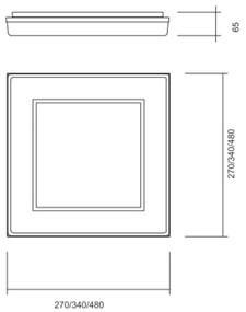 Plafon Vivaz 46X46Cm Led 36,8W Bivolt | Usina 19020/46 (TT-M Titânio Metálico, 3000k)