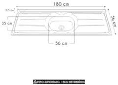 Armário de Cozinha CP07 Com Pia 180cm Pérola Z34 Freijó/Grafite - Mpoz