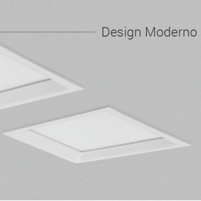 Embutido Quadrado Recuado 22,5X22,5Cm Led 22W 6500K Bivolt - Branco /...