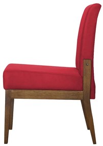 Cadeira de Jantar Helena Suede Vermelho - Decorar Estofados