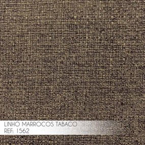 Poltrona Decorativa Sala de Estar Abel Base de Madeira Dourada Linho Marrom G41 - Gran Belo