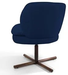 Poltrona Decorativa Sala de Estar Melissa Base Xis Giratória Veludo C-