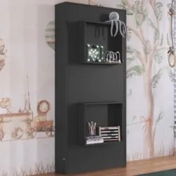 Cama Solteiro Infantil Articulação Vertical Hapi Grafite A05 - Mpozena