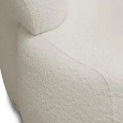 Poltrona Decorativa Fixa Orgânica Donk L08 Boucle Branco     - Mpozena