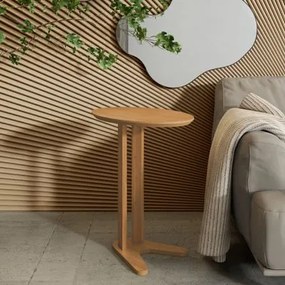 Mesa Lateral em MDF 60 cm Freijó TB604 JJ Dalla Costa