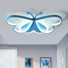 Lustre Infantil borboleta led lustre de teto para crianças quarto lâmpada borboleta pode ser escurecido para crianças 110v/220v winford iluminação - Small Pink - China | Cold White 6000K