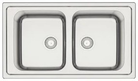 Cuba de Sobrepor Tramontina Marea Deep 2C 34 em Aço Inox Acetinado 86 x 50 cm