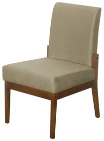 Kit 06 Cadeiras de Jantar Helena Suede Nude