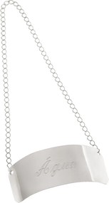 Placa Identificadora Água Shefield Plate - Prata Prata