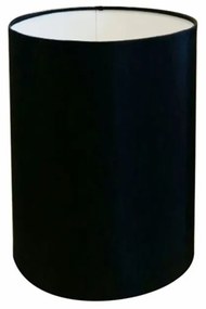 Cúpula em tecido cilíndrica abajur luminária cp-4012 18x25cm preto