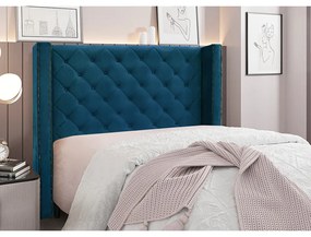 Cabeceira Cama Box Solteiro 90 cm Vicenza Veludo S04 - D'Rossi - Azul Marinho
