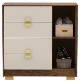Comoda Sapateira Ilha Bela Imbuia/Fendi - Vila Rica Móveis