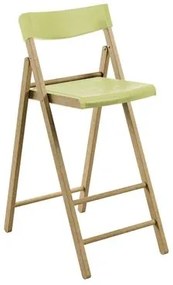 Banqueta Dobrável Alta com Encosto Tramontina Potenza Salvia Madeira Tauari Natural