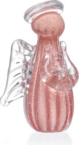 Mini Anjo Uriel Cristal Murano G - Rosa  Rosa
