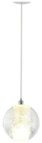 Pendente Teen Ø10Cm Cromado E Transparente 1Xg9 - Bella Iluminação Bc0...