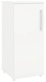 Armário Balcão Multiuso Escritório Porta Prateleiras Branco