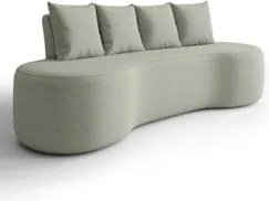 Sofá 3 Lugares 210cm Orgânico Viana B10 Bouclê Menta - Mpozenato