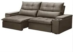 Sofá Retrátil Reclinável 3 Lugares 230cm Moritz F05 Veludo Castor - Mp