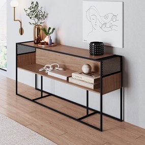 Aparador com Nicho New 160 cm Hanover e Preto - D'Rossi