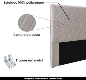 Cabeceira Decorativa 1,40M Baelon Linho Areia G63 - Gran Belo