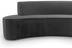 Sofá 4 Lugares Porto D07 230cm para Sala Living Veludo Cinza - D'Rossi