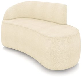 Sofá 2 Lugares Orgânico 140 cm Morgan Bouclê - Verde - Bege