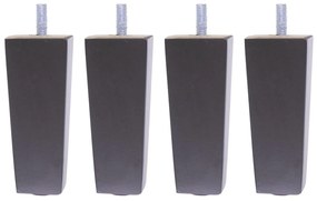 Kit 04 Pés Chanfrado Tabaco 10 cm - D'Rossi