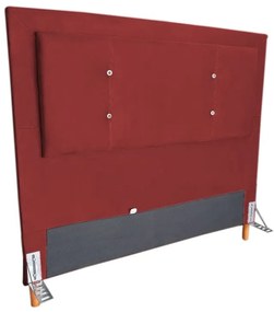 Cabeceira Cama Box Queen 160cm Caribe Suede Vermelho - Sheep Estofados - Vermelho