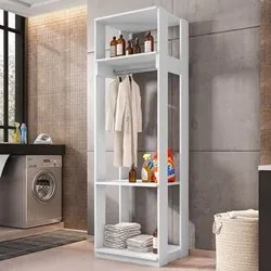 Módulo Guarda Roupa Closet Com Prateleiras Titan Branco Velluto - Móve