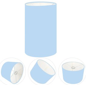 Cúpula Abajur Cilíndrica Cp-8002 Ø13x30cm Azul Bebê
