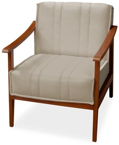 Poltrona Decorativa Vincenzza Veludo Nude