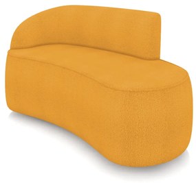Sofá 2 Lugares Orgânico 140 cm Morgan Bouclê - Verde - Mostarda