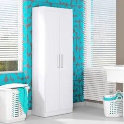 Armário Multiuso Lavanderia 60cm Lorandel Branco A15       - Mpozenato