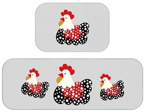 Jogo Tapetes de Cozinha Galinha 2 Peças