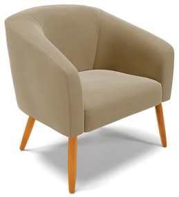 Poltrona Decorativa Pé Palito Castanho kit 2 Stella Suede Marrom Rato D03 - D'Rossi