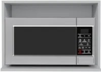 Suporte Microondas e Forno Elétrico Aéreo 60cm Itália Cinza Claro - Lu