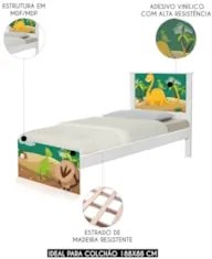Cama Solteiro Infantil Para Colchão 188x88cm Dinossauro K06 - Mpozenat