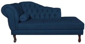 Recamier Diana 160cm Lado Direito Suede Azul Marinho - ADJ Decor